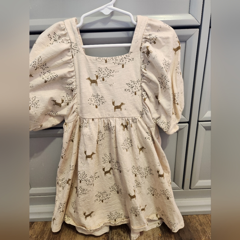 Rylee Cru 4t Dress Deer Print
